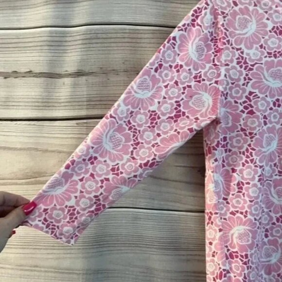 Lilly Pulitzer Pink Belle of Lillyville Floral Cardigan Old Money Preppy Small - Picture 3 of 4